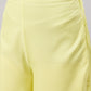 InWeave Women's Summer Yellow R Strappy Kurta Set With Green Leh Dupatta - Swadesiicart