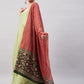 InWeave Women's Light Green R Strappy Set W Green Red Print Cotton Dupatta - Swadesiicart