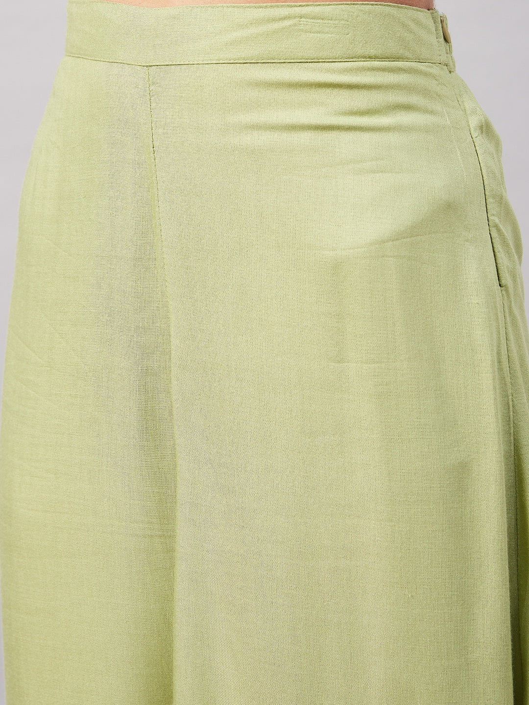 InWeave Women's Light Green R Strappy Set W Green Red Print Cotton Dupatta - Swadesiicart