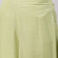 InWeave Women's Light Green R Strappy Set W Pink Print Organza Dupatta - Swadesiicart
