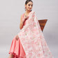 InWeave Women's Light Pink Sleeveless Kurta Set W White Peach Organza Dupatta - Swadesiicart