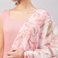 InWeave Women's Light Pink Sleeveless Kurta Set W White Peach Organza Dupatta - Swadesiicart