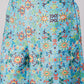 InWeave Women's Sky Blue Floral Halter Kurta Set W Sb Leh Organza Dupatta - Swadesiicart