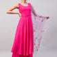 InWeave Women's Fuchsia Sleeveless Kurta Set W Mauve Handpaint Organza Dupatta - Swadesiicart