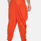 Sethukrishna Men Orange Solid Dhoti Pants | Swadesiicart