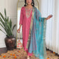 The52 Women Gorgeous Embroidery Work with Viscose Silk Fabric Straight Kurta, Pant and Dupatta Set - Swadesiicart