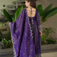 Lorenvalley Fashion Purple Shimmer Silk with Embroidery Sequins Work Anarkali Gown with Dupatta | Swadesiicart