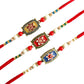 Set of 3 Meenakari Rakhi With Dry Fruits & Gulab Jamun | Swadesiicart
