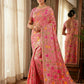 Shree Shyam Fashion Pink Linen Cotton Saree