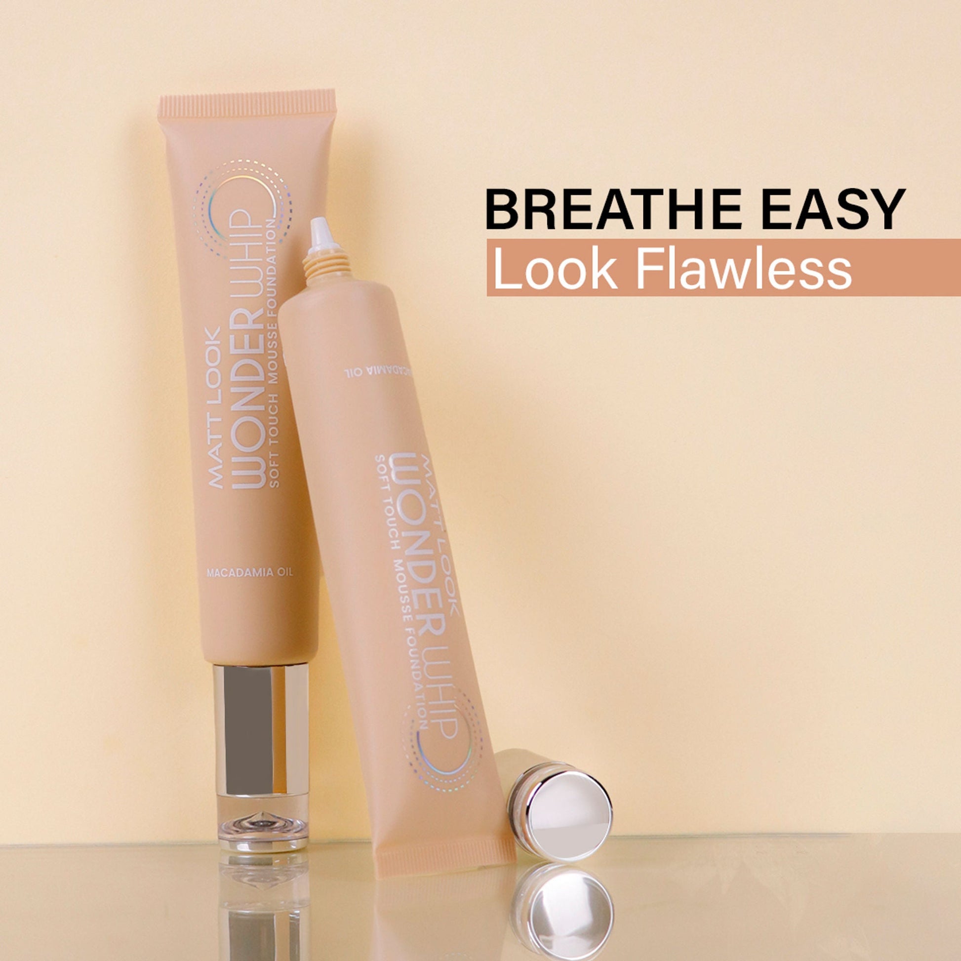 Matt Look Wonder Whip Soft Touch Mousse Foundation - Light - Swadesiicart