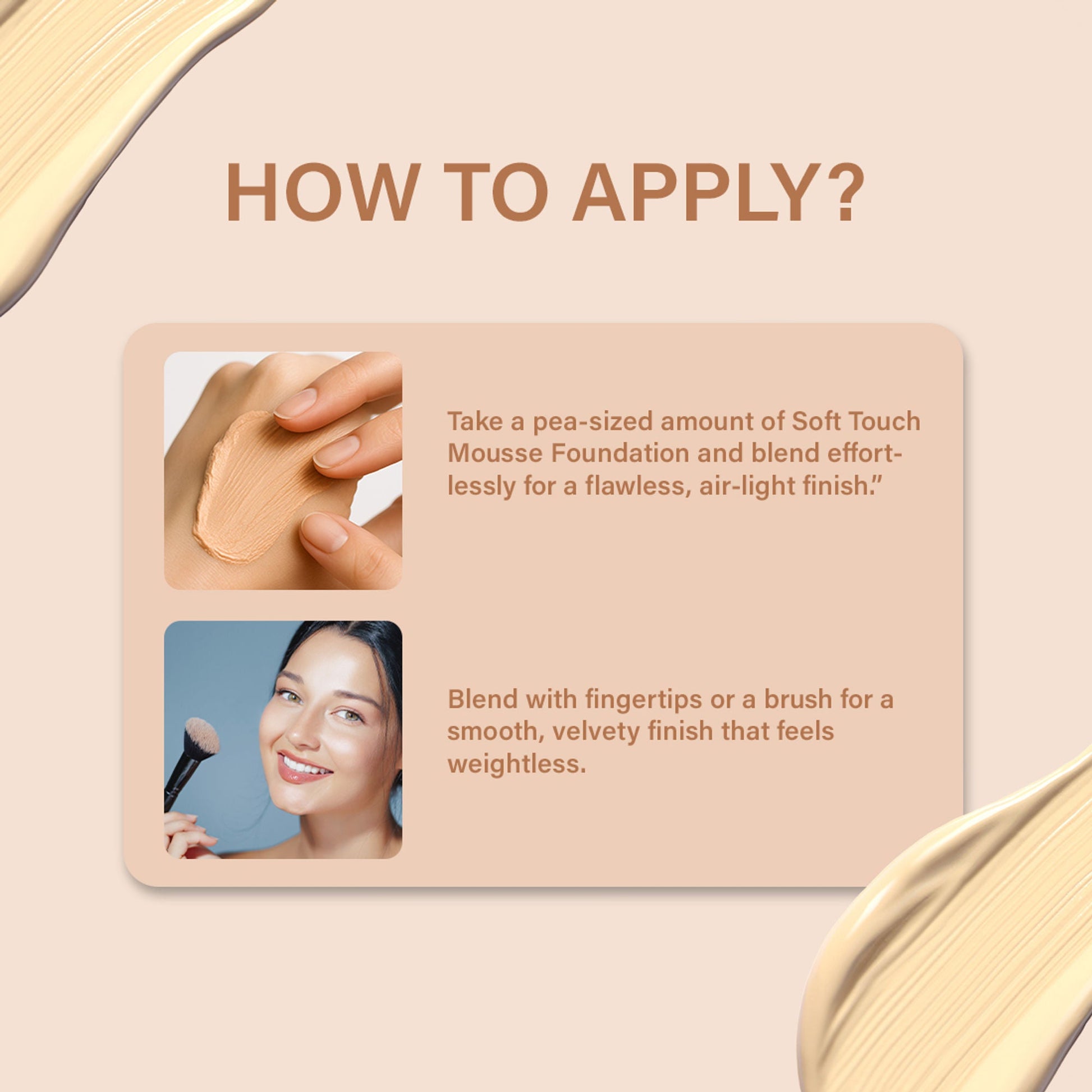 Matt Look Wonder Whip Soft Touch Mousse Foundation - Light - Swadesiicart
