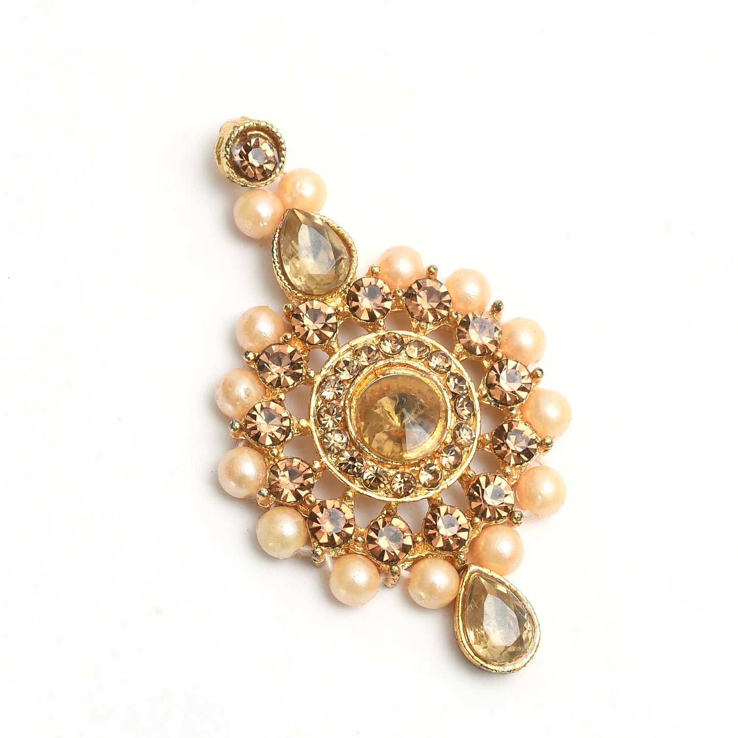 Mominos Fashion Johar Kamal Gold-Polished Brass Finish Kundan/Stone Choker For Women (Golden) | Swadesiicart