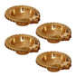 eCraftIndia Set of 4 Handcrafted Brass Diyas | Swadesiicart