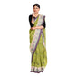 Exclusive Collection 100% Pure Cotton Light Green Tant Saree With Hand Weaving Work - Swadesiicart