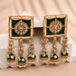 New Stylish Meenakari Dark Green Jhumki Earring for Womens by House of Ree | Swadesiicart