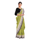 Exclusive Collection 100% Pure Cotton Light Green Tant Saree With Hand Weaving Work - Swadesiicart