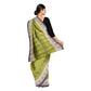 Exclusive Collection 100% Pure Cotton Light Green Tant Saree With Hand Weaving Work - Swadesiicart