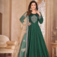 Anaita Green Embroidered Tapeta Silk Anarkali Suit