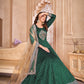 Anaita Green Embroidered Tapeta Silk Anarkali Suit