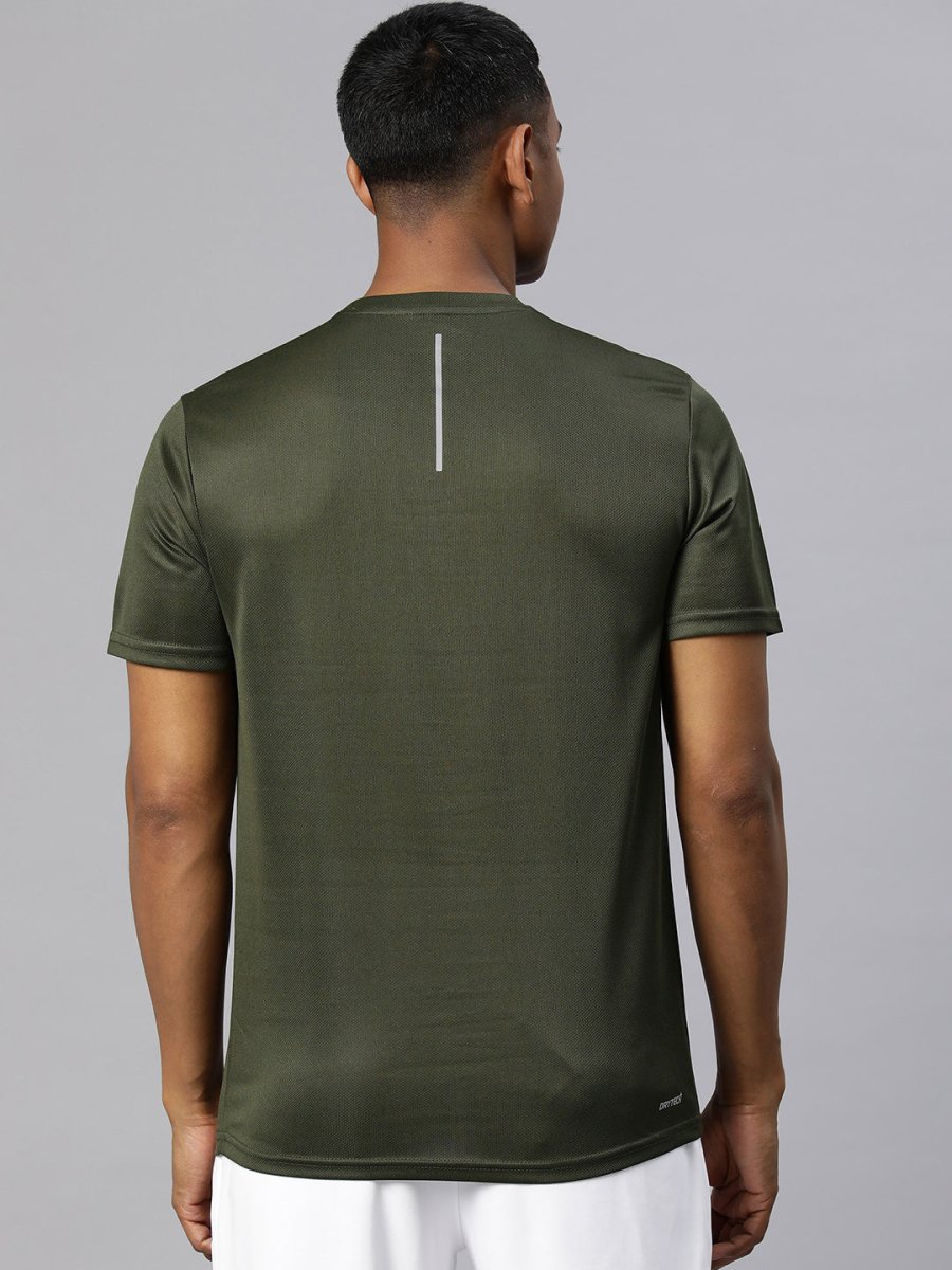 Alcis Men Typography Printed Dry Tech Slim Fit Sports T-shirt | Swadesiicart