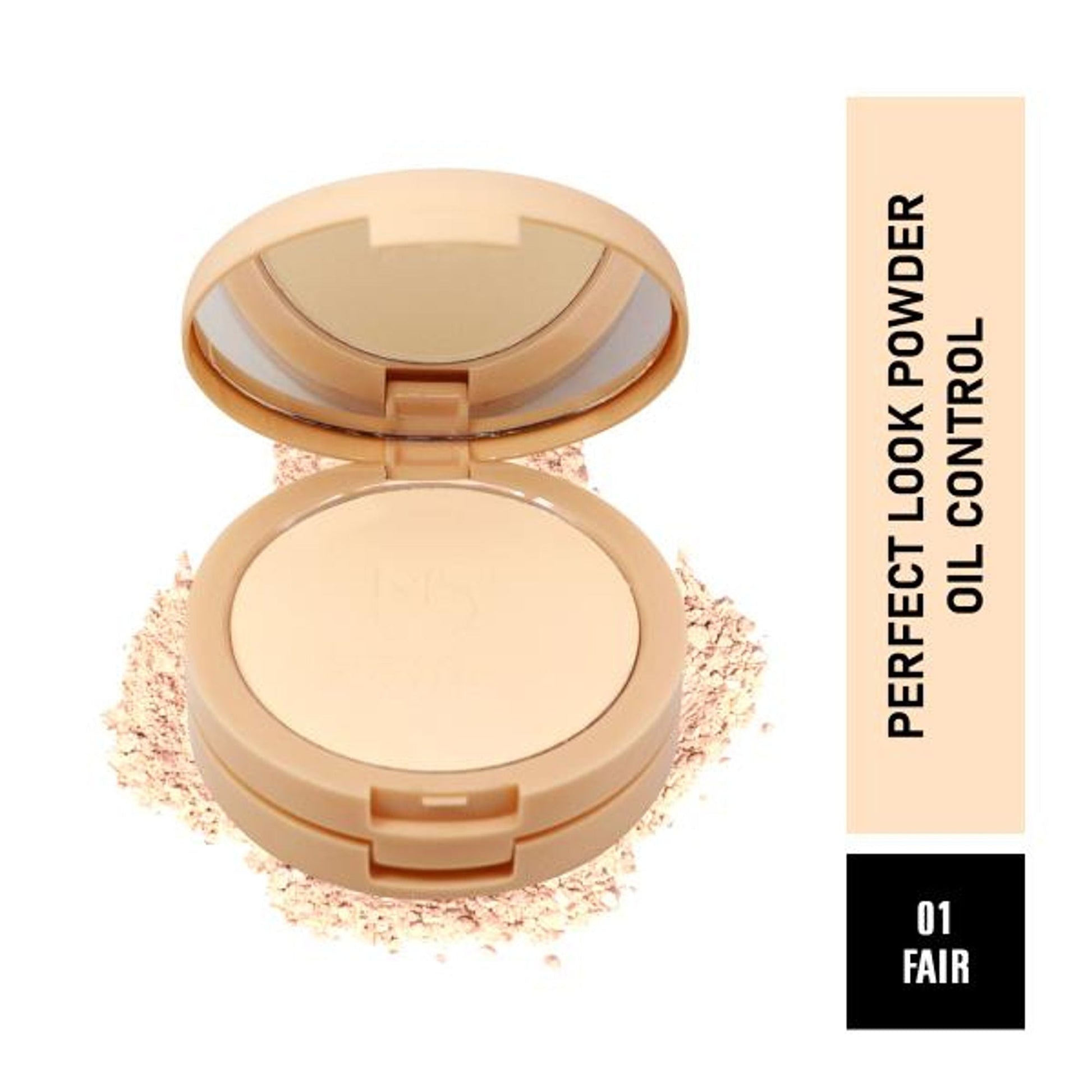 Matt Look Perfect Look 2 In 1 Formula Oil Control Powder - Fair - Swadesiicart