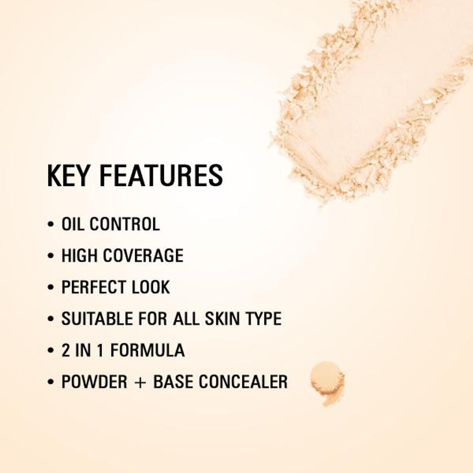 Matt Look Perfect Look 2 In 1 Formula Oil Control Powder - Fair - Swadesiicart