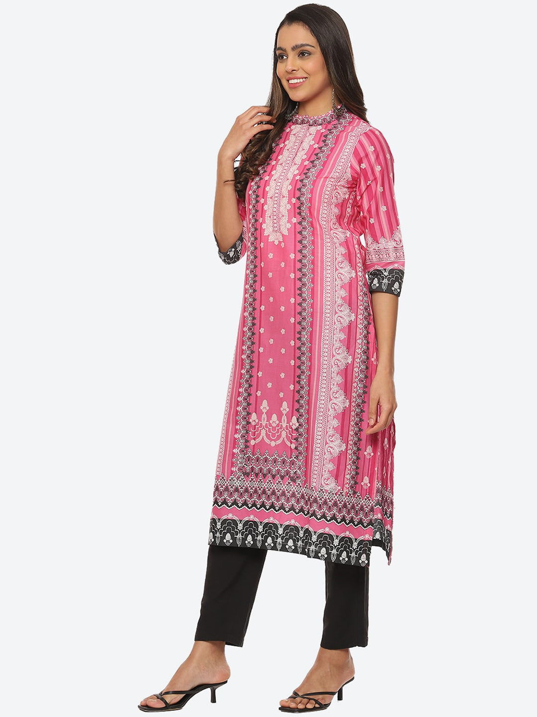 Biba Ethnic Motifs Printed Kurta - Swadesiicart