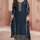 Anaita Navy Blue Dola Jacquard Silk Sequin Embroidered Salwar Suit