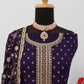 Anaita Royal Blue Dola Jacquard Silk Sequin Embroidered Salwar Suit