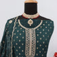 Anaita Dark Green Dola Jacquard Silk Sequin Embroidered Salwar Suit