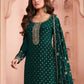 Anaita Dark Green Dola Jacquard Silk Sequin Embroidered Salwar Suit