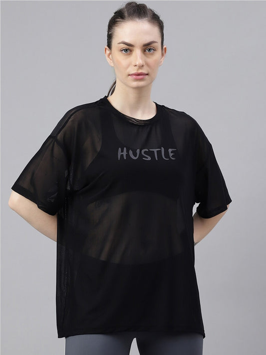 MKH Typography Printed Relaxed Fit Dri-FIT T-shirt - Swadesiicart