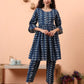 Yufta Blue Cotton Maternity Kurta Pant Set