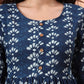 Yufta Blue Cotton Maternity Kurta Pant Set