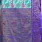 Lorenvalley Fashion Skyblue Cotton Woven Design Zari Meenakari Weaving Saree - Swadesiicart