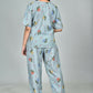 Morchari Digital Print Semi Muslin Co-Ord Set Top & Trouser-Multicolor - Swadesiicart