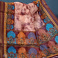 Shades of Light Peach And Onion Colour Shibori Print Semi Chanderi Saree By Gayathri Reddy Designer Studio | Swadesiicart
