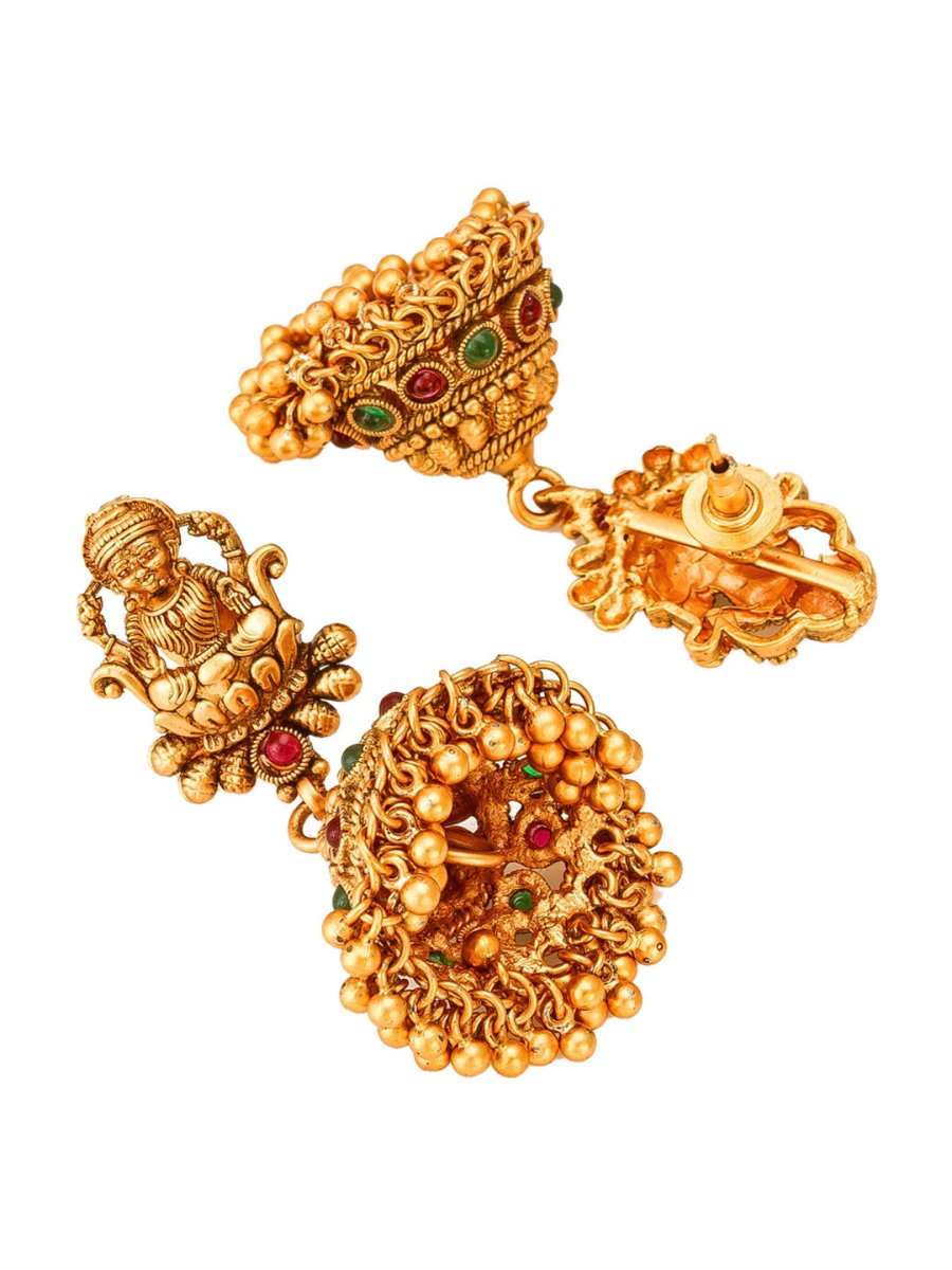 Aadita Women Gold-Toned & Plated Temple Choker Jewellery Set | Swadesiicart