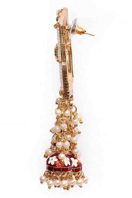 New Stylish Meenakari Red Jhumki Earring for Womens by House of Ree | Swadesiicart