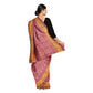 Exclusive Collection 100% Pure Cotton Mauve Tant Saree With Hand Weaving Work - Swadesiicart