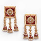 New Stylish Meenakari Red Jhumki Earring for Womens by House of Ree | Swadesiicart
