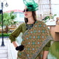 Anaita Mehendi Ajrakh Printed Pure Satin Silk Saree With Blouse