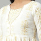 Ahalyaa Women Off White Beautiful Pure Cotton Printed Tunic | Swadesiicart