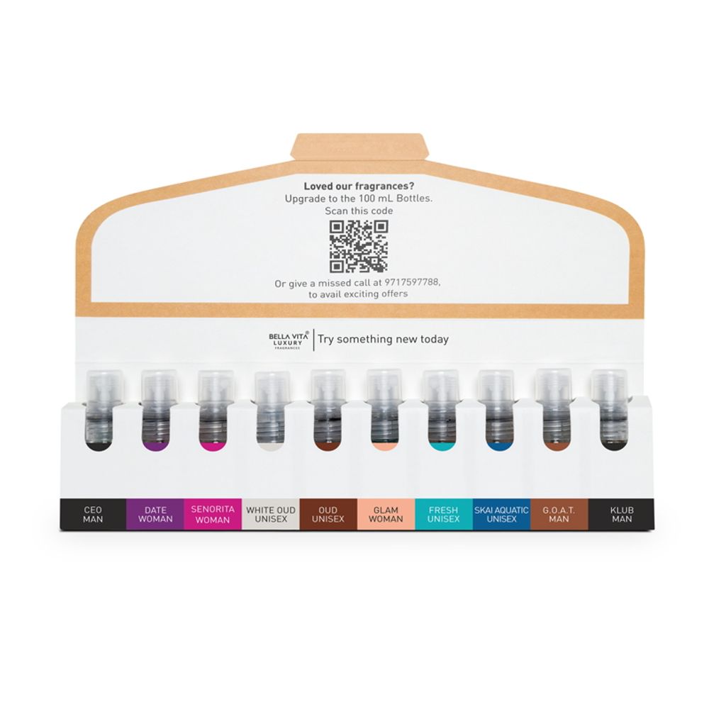 Bella Vita Perfumes Trial - Pack of 10
