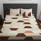 Story@home Cream-Coloured Geometric 152 TC Cotton 1 Queen Bedsheet with 2 Pillow Covers - Swadesiicart