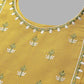 Kalini Women Yellow Floral Embroidered Thread Work Kurta | Swadesiicart
