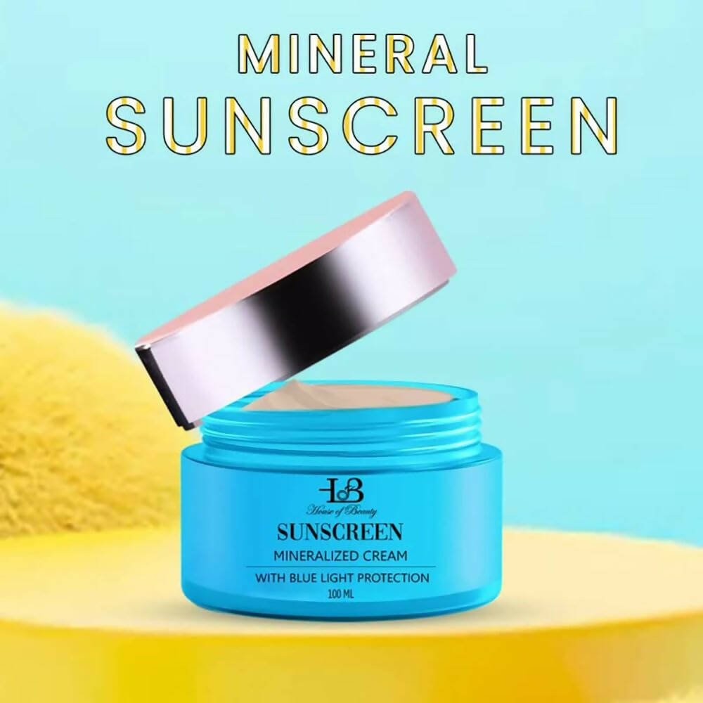 House Of Beauty Mineral Sunscreen With Blue Light Protection - Swadesiicart