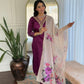 The52 Women's Rayon Slub Embroidery work Straight Kurta with Pant and Dupatta Set - Swadesiicart