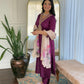 The52 Women's Rayon Slub Embroidery work Straight Kurta with Pant and Dupatta Set - Swadesiicart