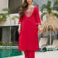 The52 Women's Beautiful Rayon Embroidery work Straight Kurta with Pant and Dupatta Set - Swadesiicart